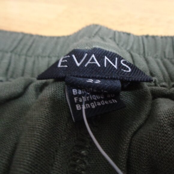Evans khaki crop linen blend trousers Sz 22 - Picture 4 of 5